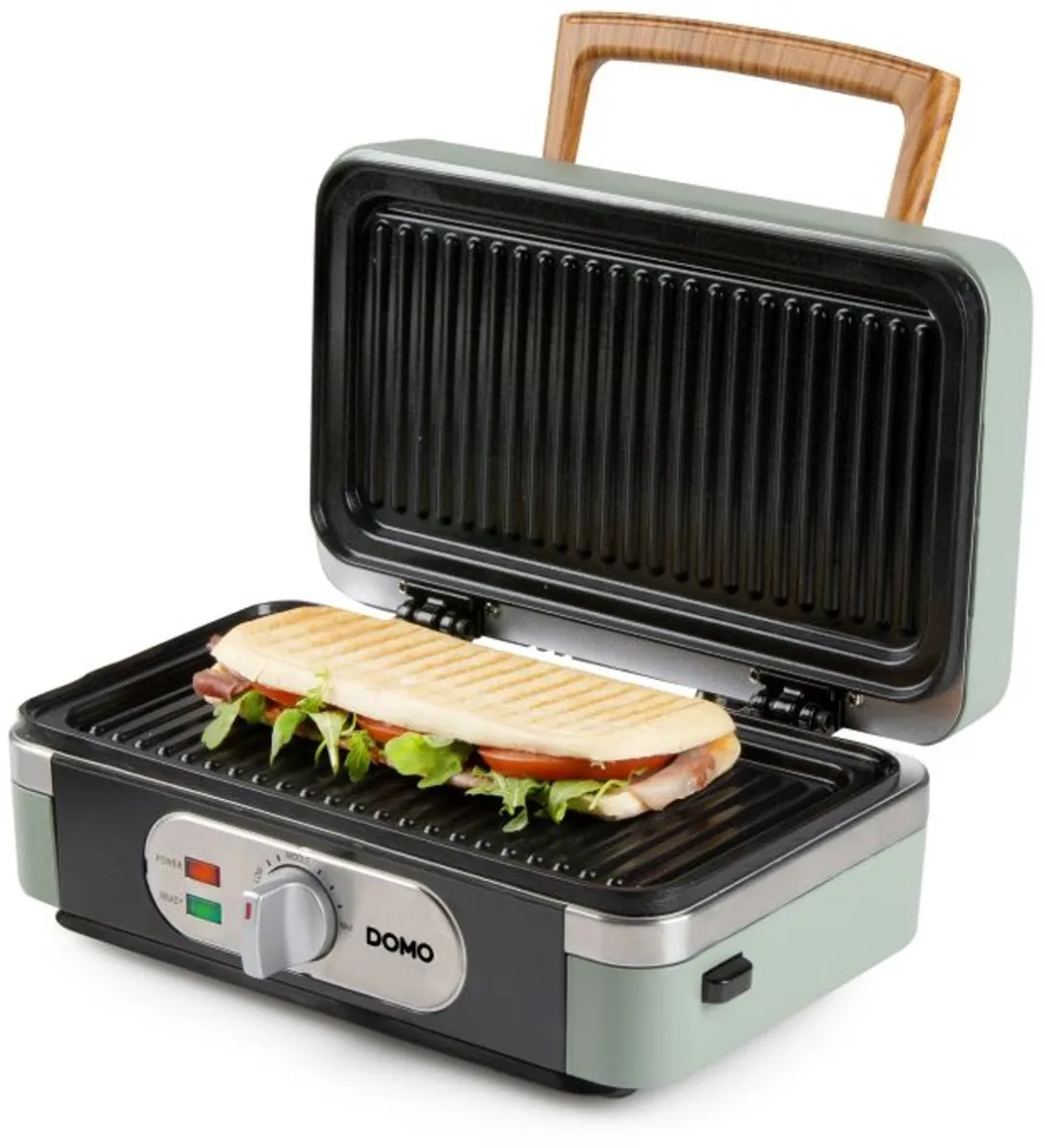 Domo DO9276C Sandwich-Waffelgrill 1100W - Saliegroen - afbeelding 6 van 6