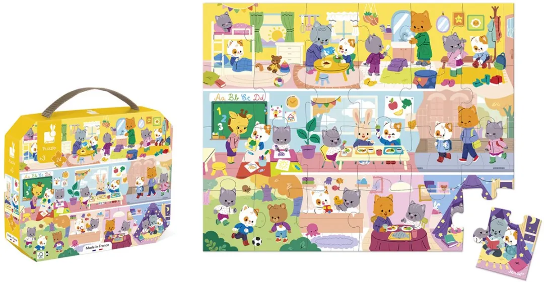 Janod Dagelijkse Routine Puzzel 24 Stuks - Multicolor