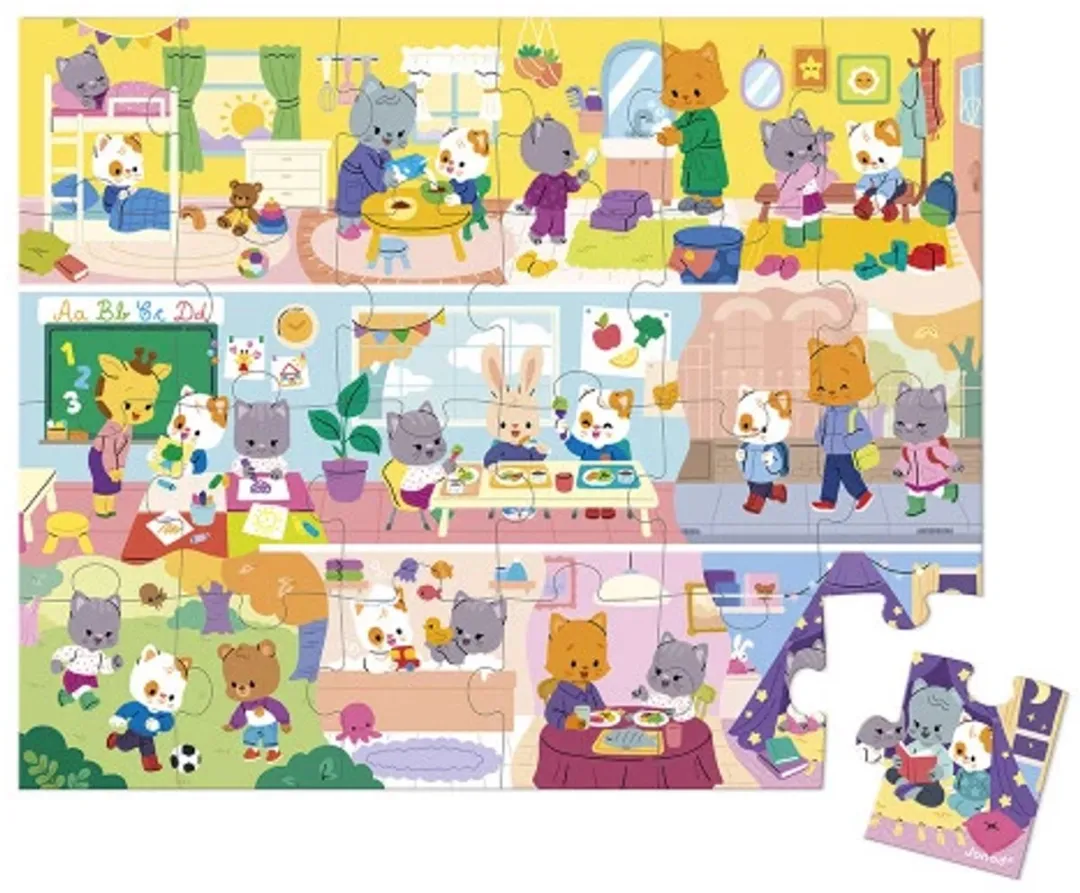 Janod Dagelijkse Routine Puzzel 24 Stuks - Multicolor