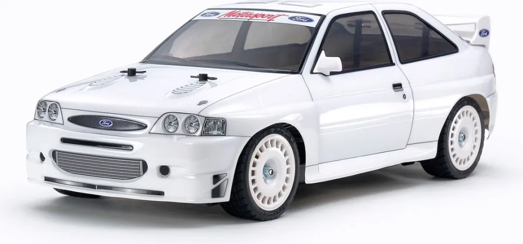 Tamiya TT-02 58691 RC Auto Bouwpakket - 1/10 Ford Escort Custom - Wit - afbeelding 6 van 6