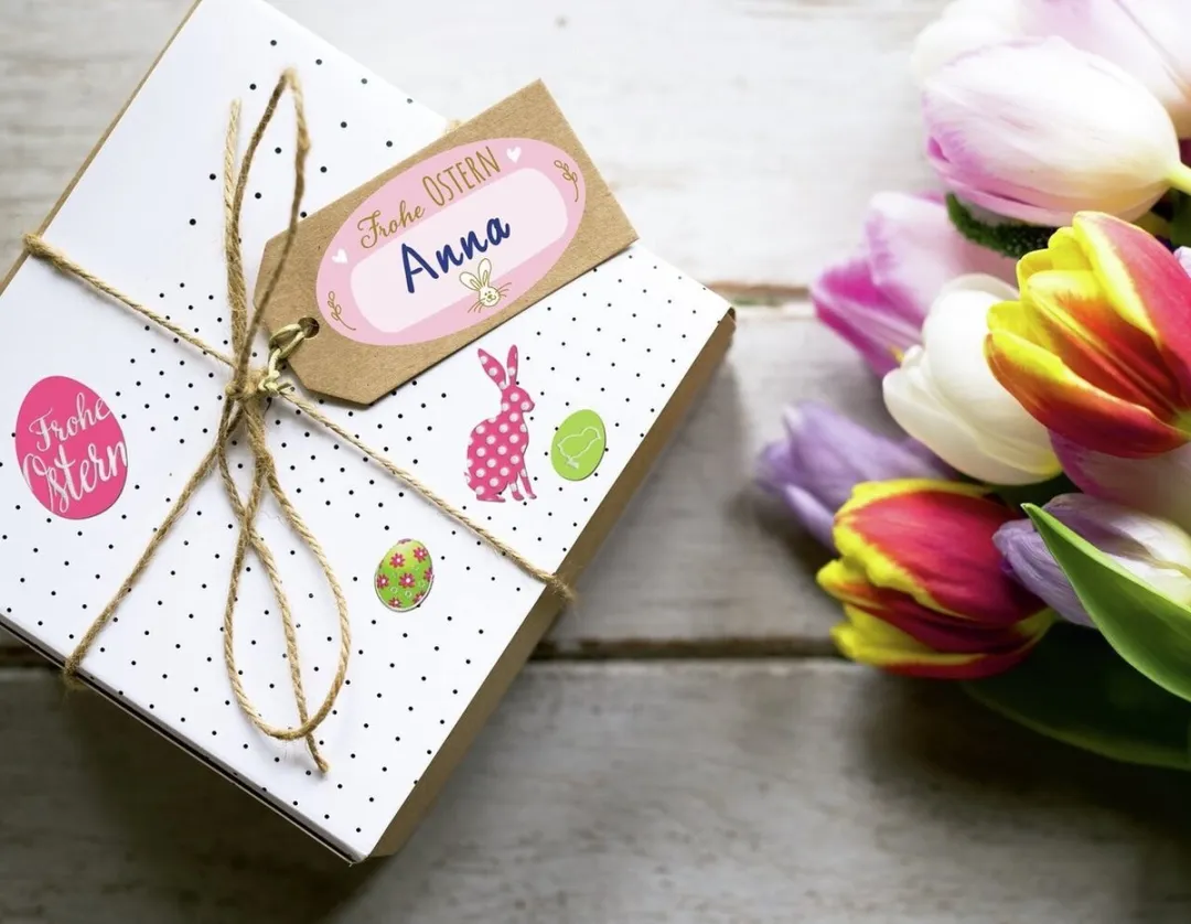 Etikettenrol met Paasstickers voor decoratie