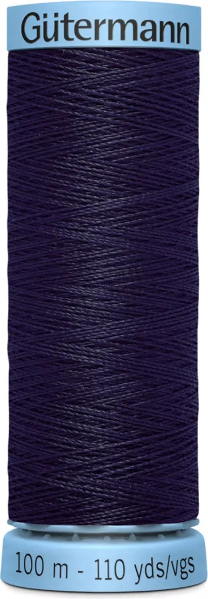 Gutermann Zijde Garen 387 - 100m - Zwart/Grijs/Wit