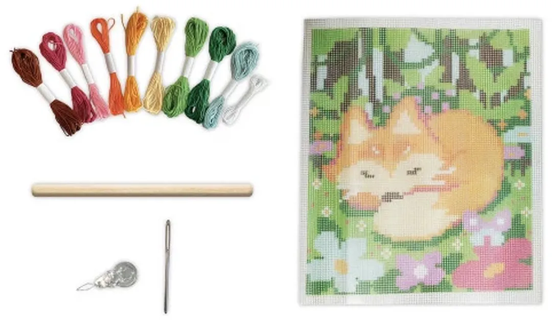Janod Atelier Deco Vos Borduren Set - Meerkleurig