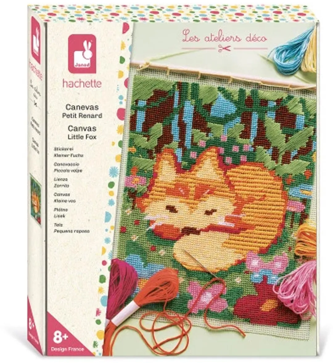 Janod Atelier Deco Vos Borduren Set - Meerkleurig