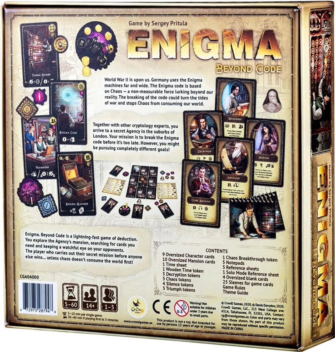 Crowd Games Enigma Beyond Code Bordspel - Engelstalig