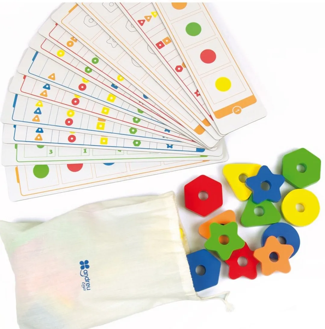 Andreu Toys Geo String-Vormen Multicolor