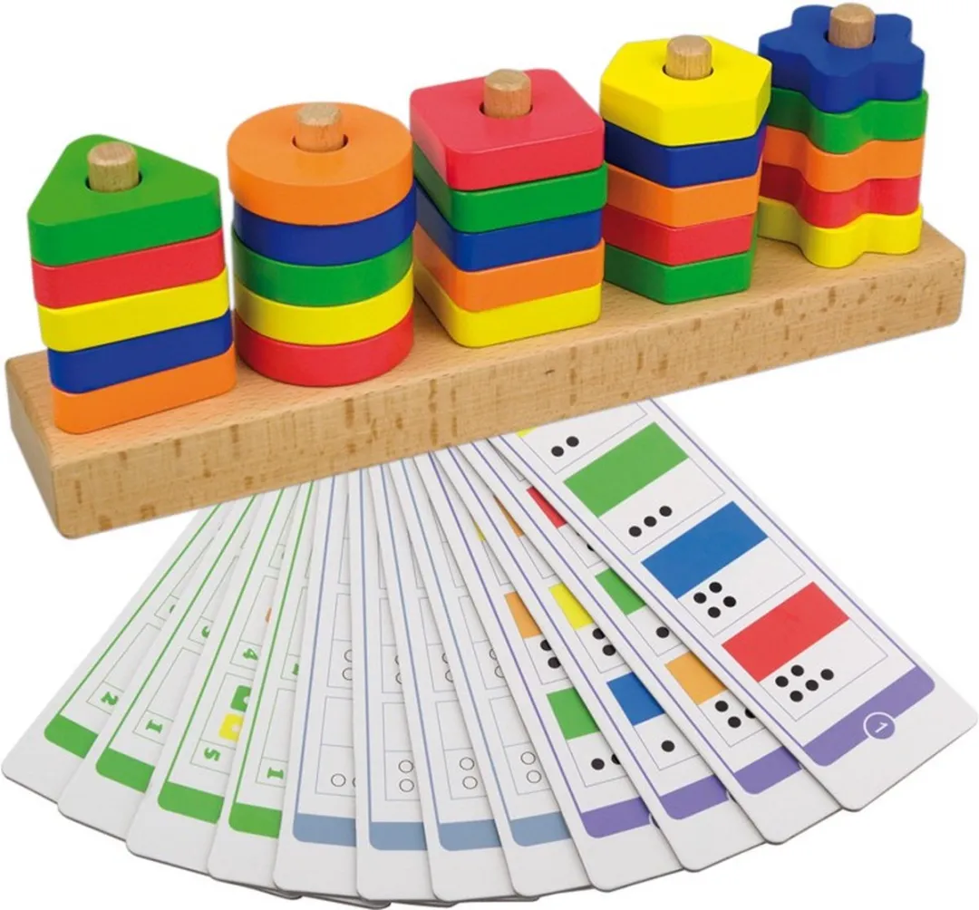 Andreu Toys Geo String-Vormen Multicolor