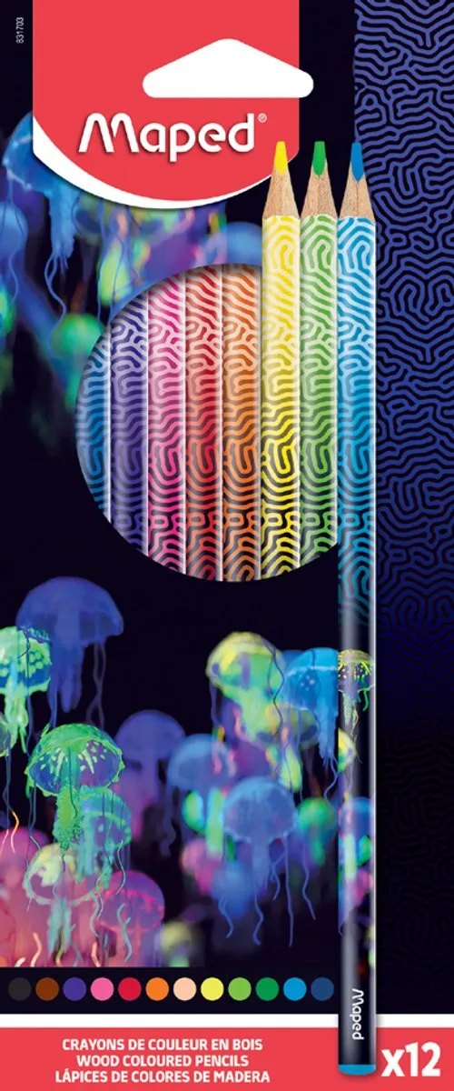 Maped Deepsea Paradise Driehoekige Kleurpotloden - 12 Stuks