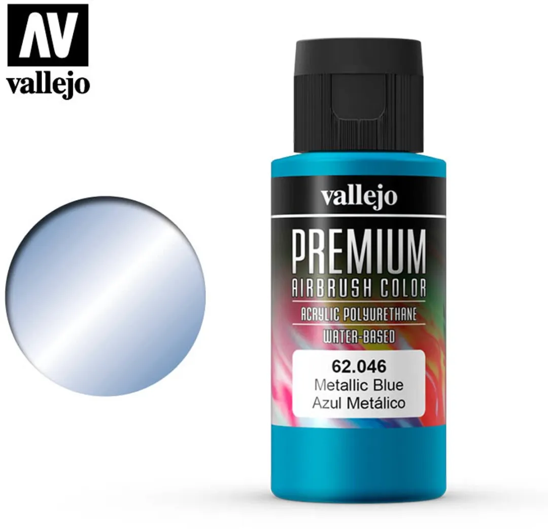 Vallejo Premium Airbrush Metallic Blauw 60ml