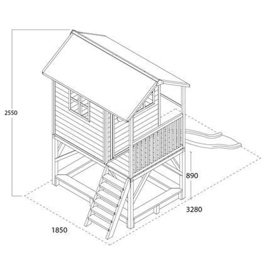 EXIT Toys Loft 500 Houten Speelhuis - Groen