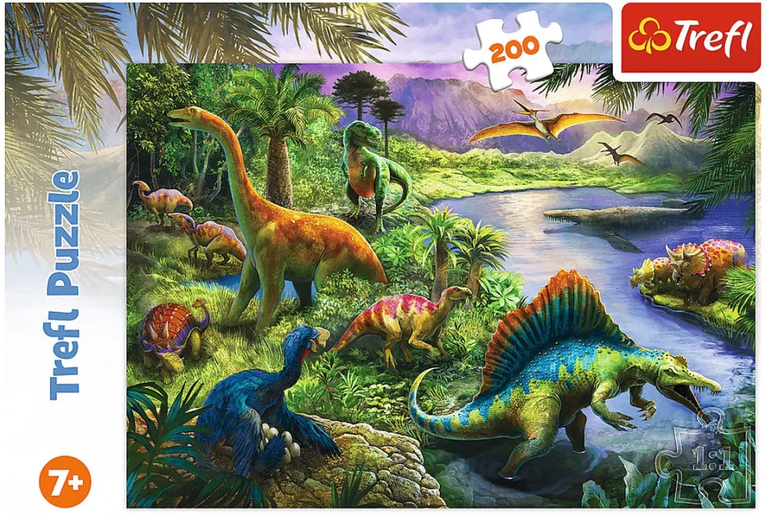 Trefl Dinosaurussen Puzzel 200 Stuks - Multicolor