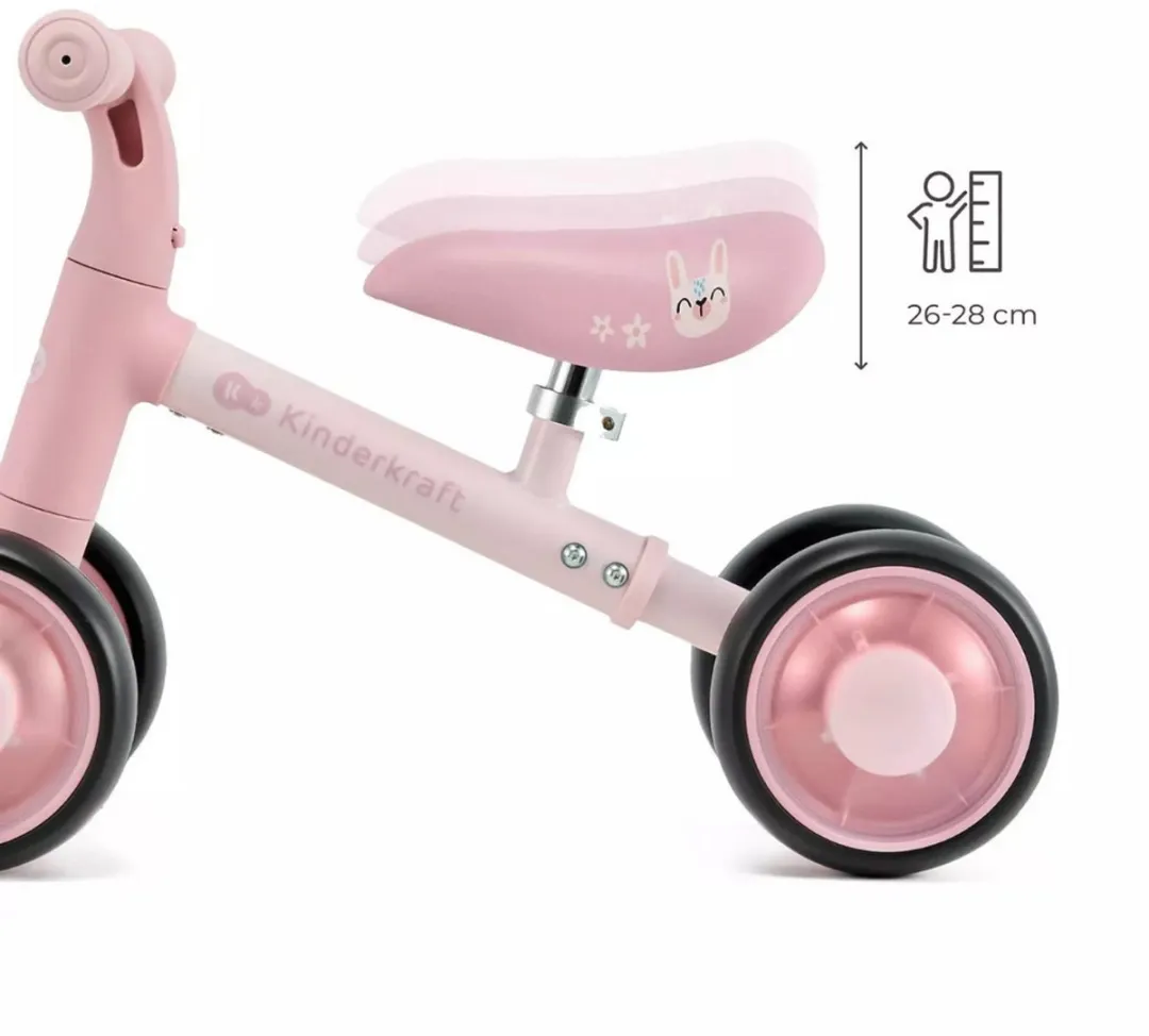 KinderKraft Cutie Flash 3-Wiel Loopfiets Roze - afbeelding 6 van 6