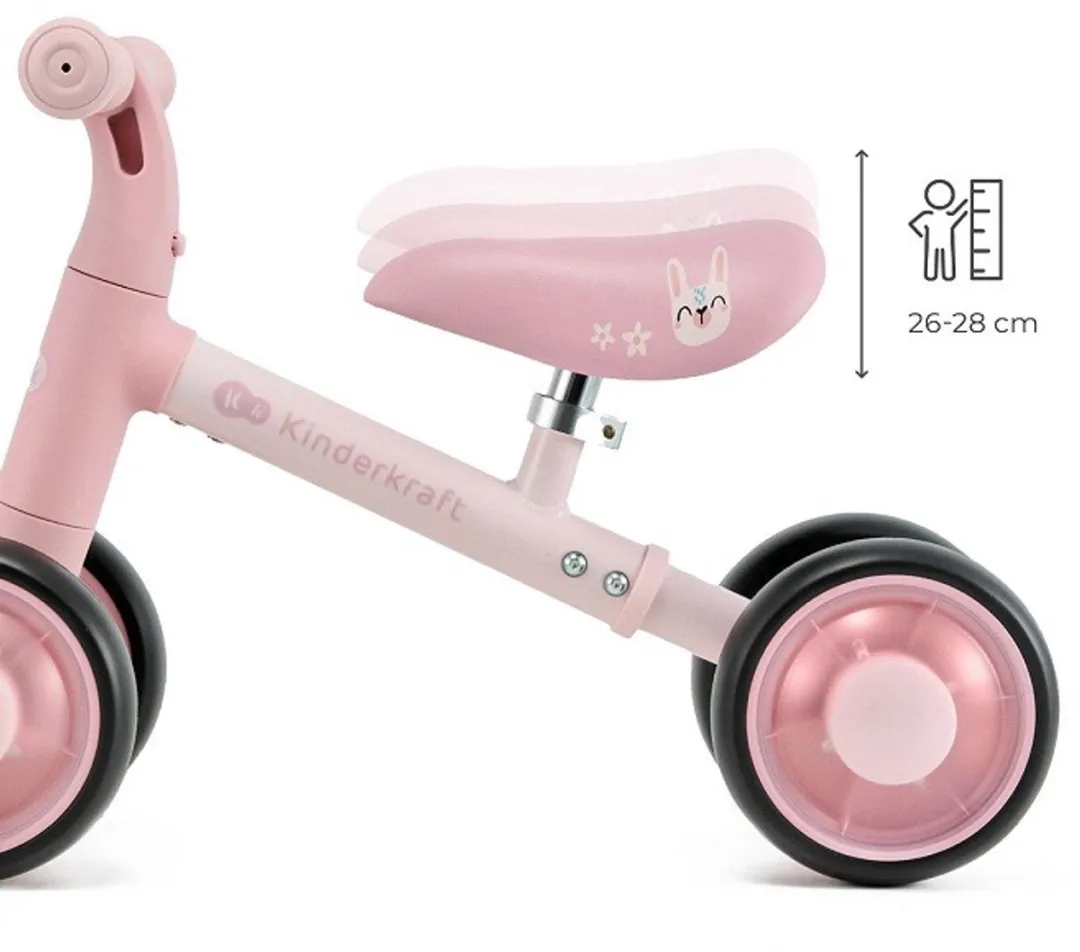 KinderKraft Cutie Flash 3-Wiel Loopfiets Roze