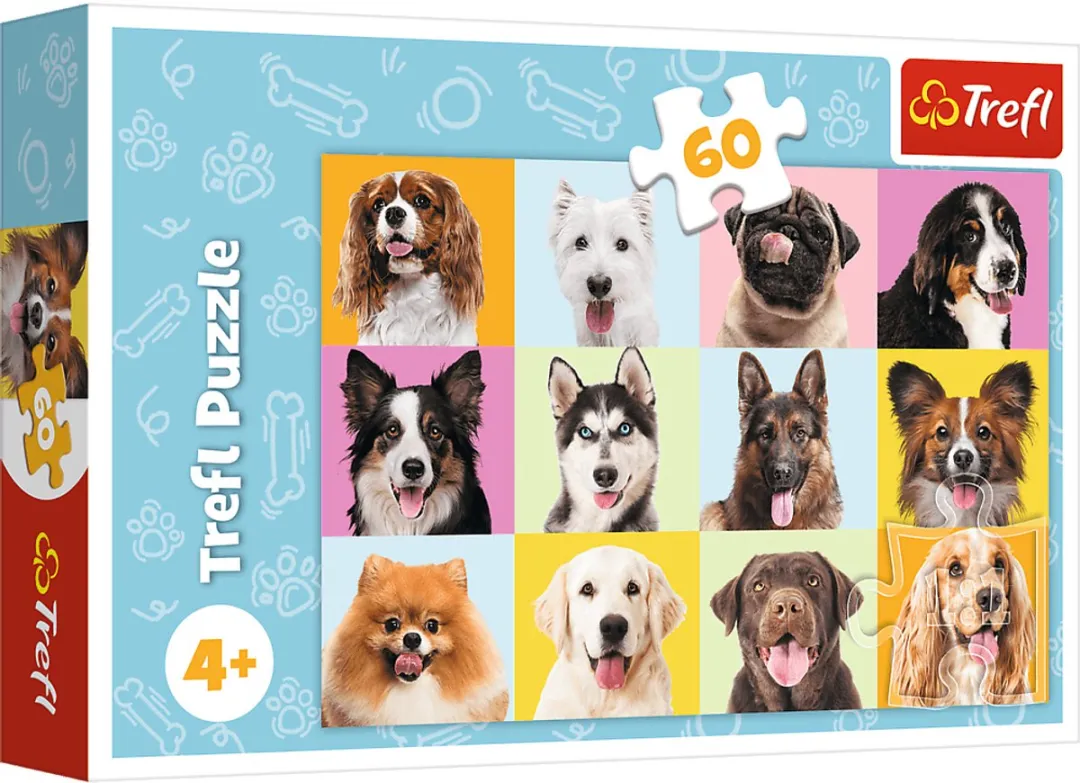 Trefl Legpuzzel 60 Stuks Schattige Honden