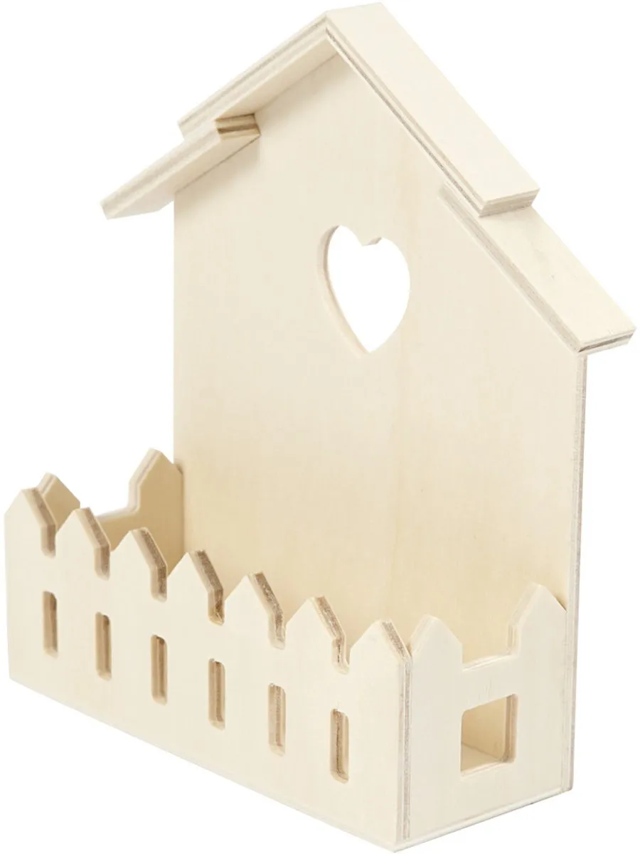 Creativ Company Triplex Plank Huisje 16,5x13cm - Multicolor