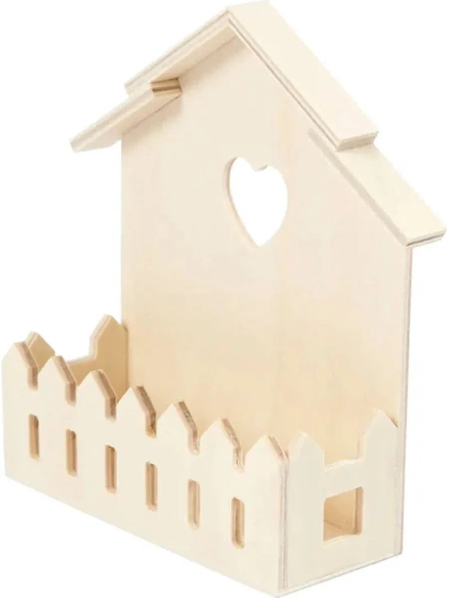 Creativ Company Triplex Plank Huisje 16,5x13cm - Multicolor