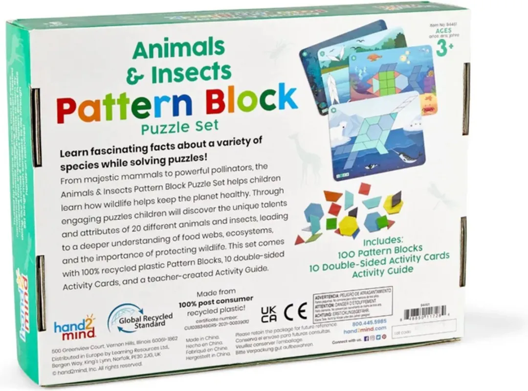 Learning Resources Dieren & Insecten Puzzelset - 100 Stuks