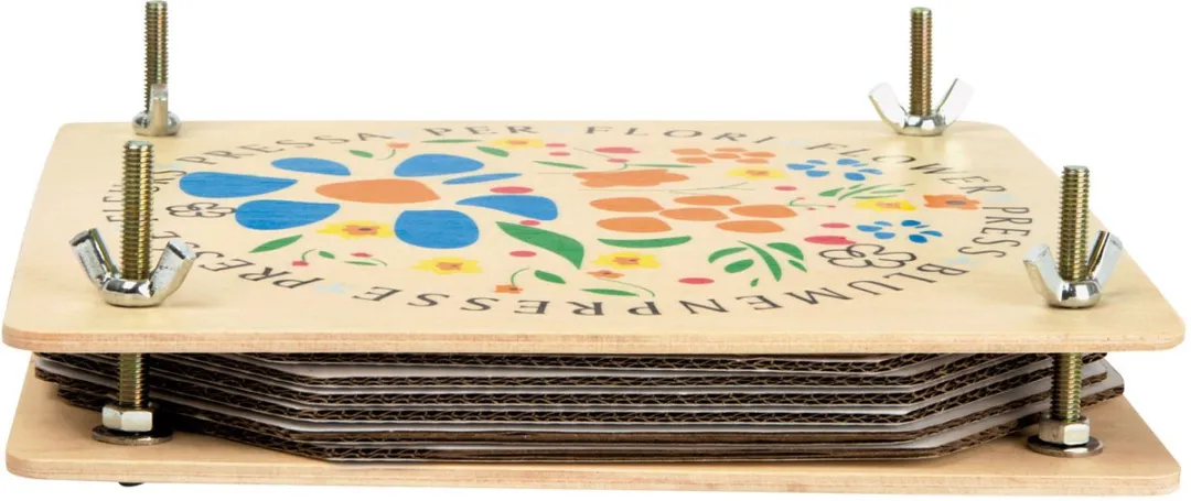 Small Foot Houten Bloemenpers 18x18cm - Multi