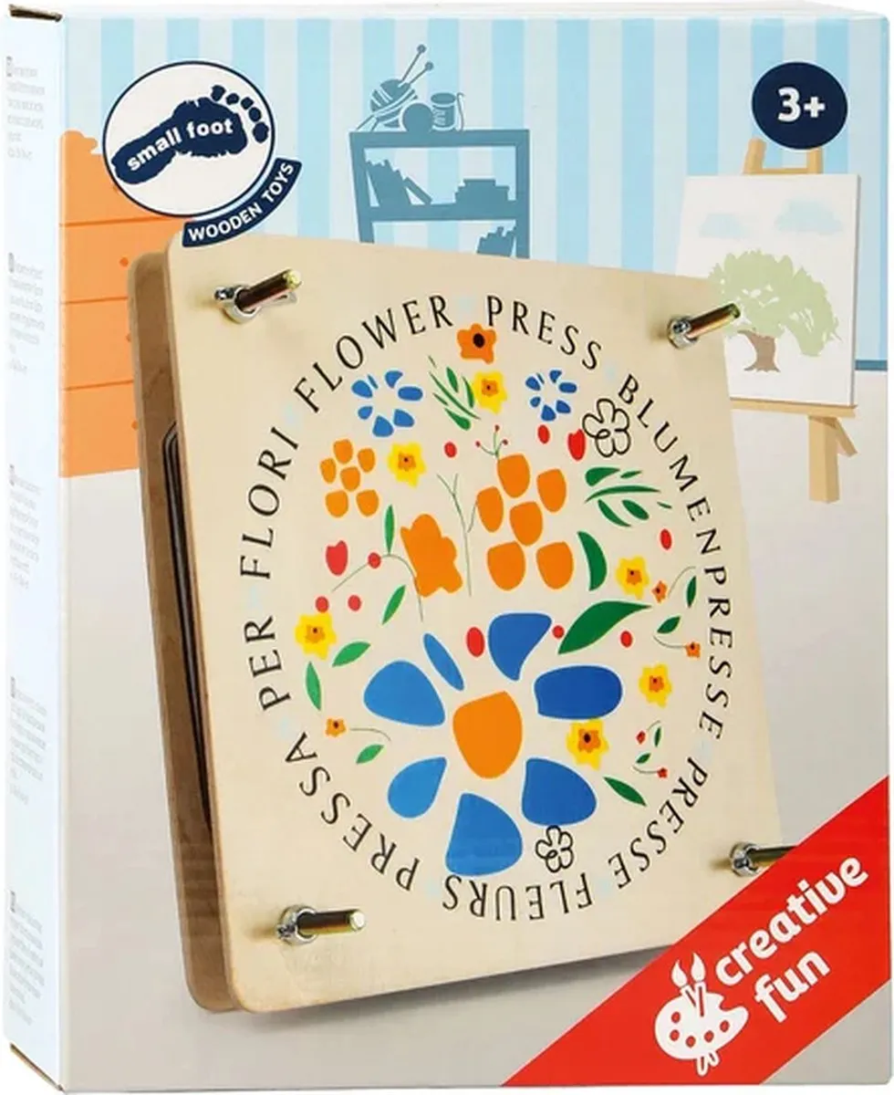 Small Foot Houten Bloemenpers 18x18cm - Multi