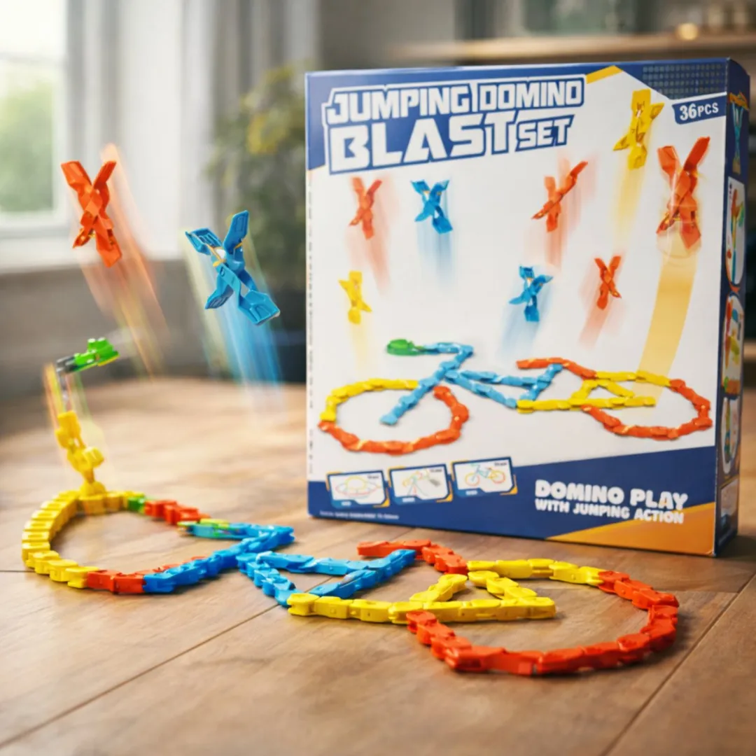 Eddy Toys Jumping Domino Blast Set 36 Stuks - Meerkleurig