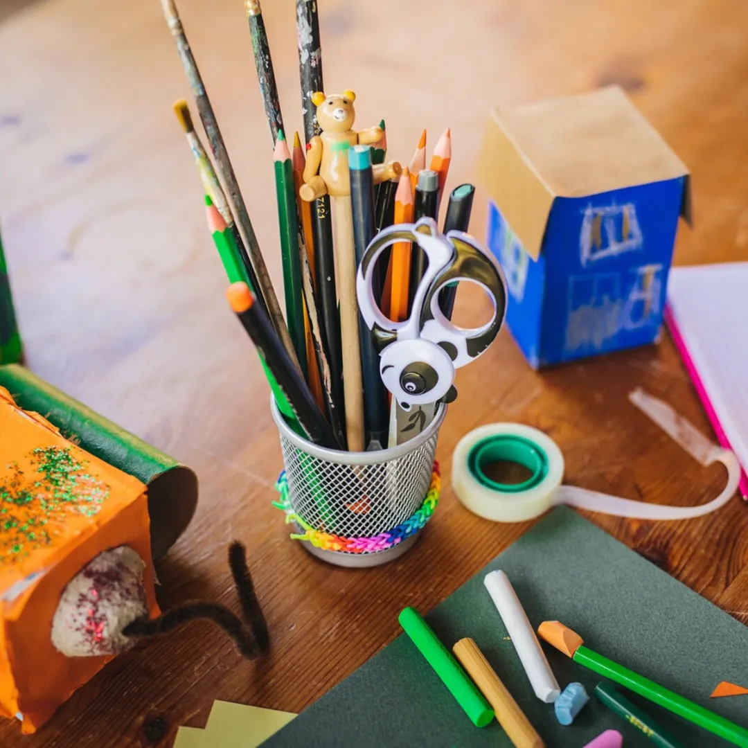 Fiskars Kinderschaar Links- en Rechtshandig RVS - Zwart/Wit