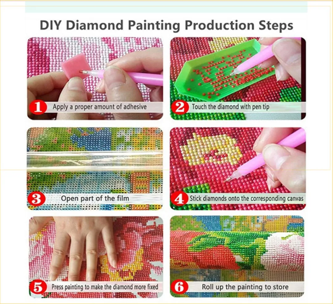 VDTOYS DIAMOND PAINTING R062 Tijgers - 45x35cm