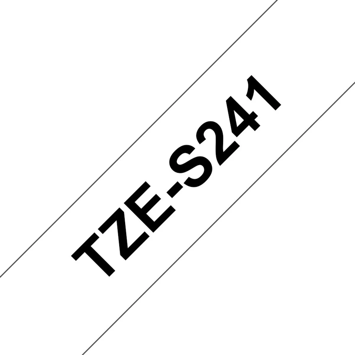 Brother TZeS241 Laminated Tape - 18mm x 8m - Wit/Zwart