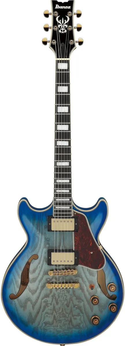 Ibanez Artcore AM93QA-JBB Jet Blue Burst - Elektrische gitaar