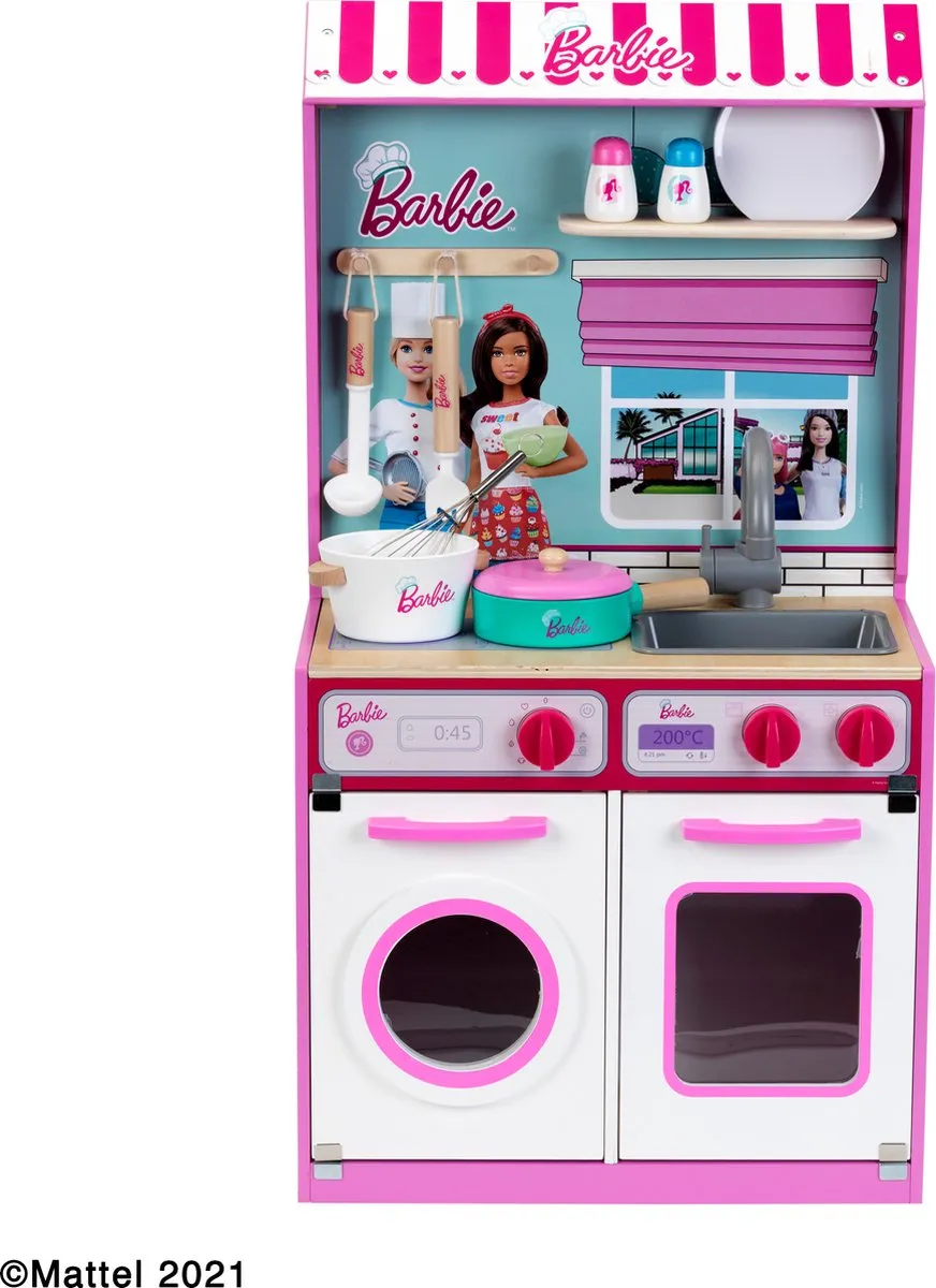 Klein Toys Barbie Kinderkeuken Poppenhuis - 45x40x85cm - Multicolor