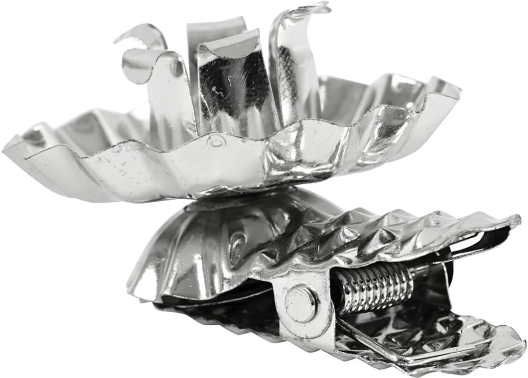 Creativ Company Metalen Kaarsenhouder Klem 40mm - Zilver - 8 Stuks