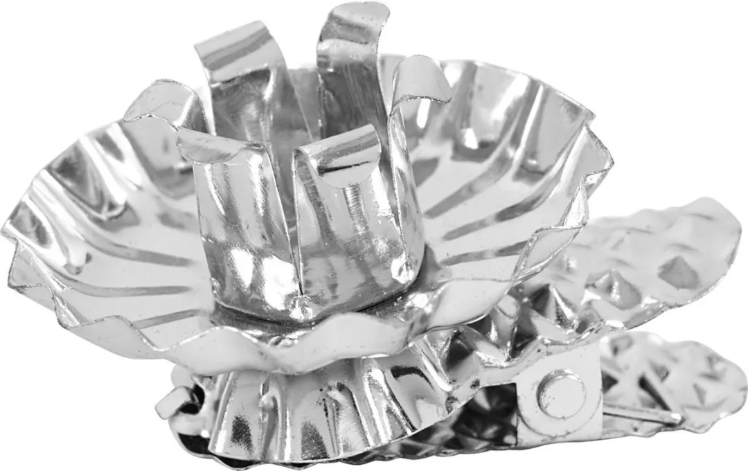Creativ Company Metalen Kaarsenhouder Klem 40mm - Zilver - 8 Stuks