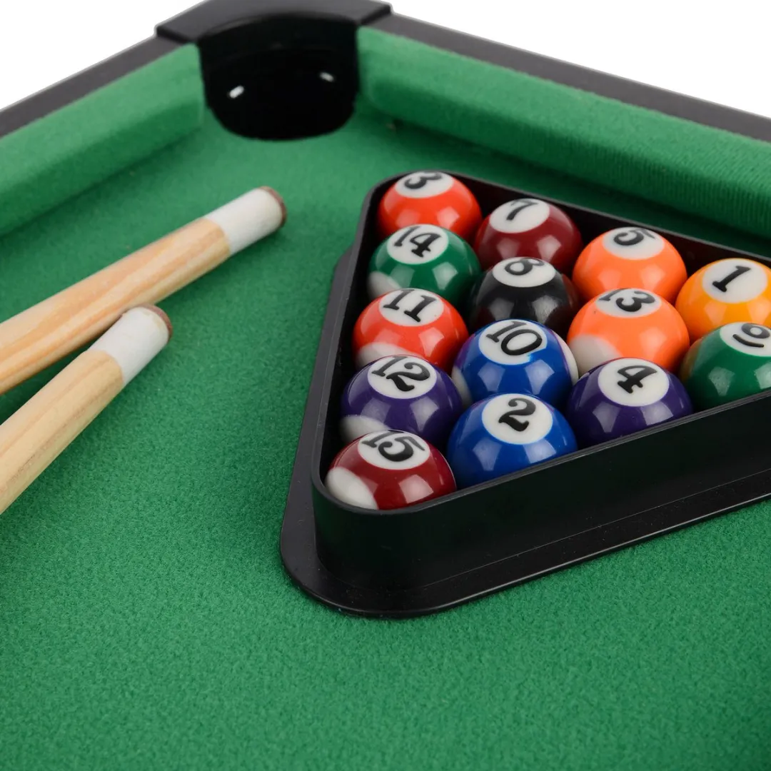 Toyrific Poolbiljarttafel 51cm - 20-delig