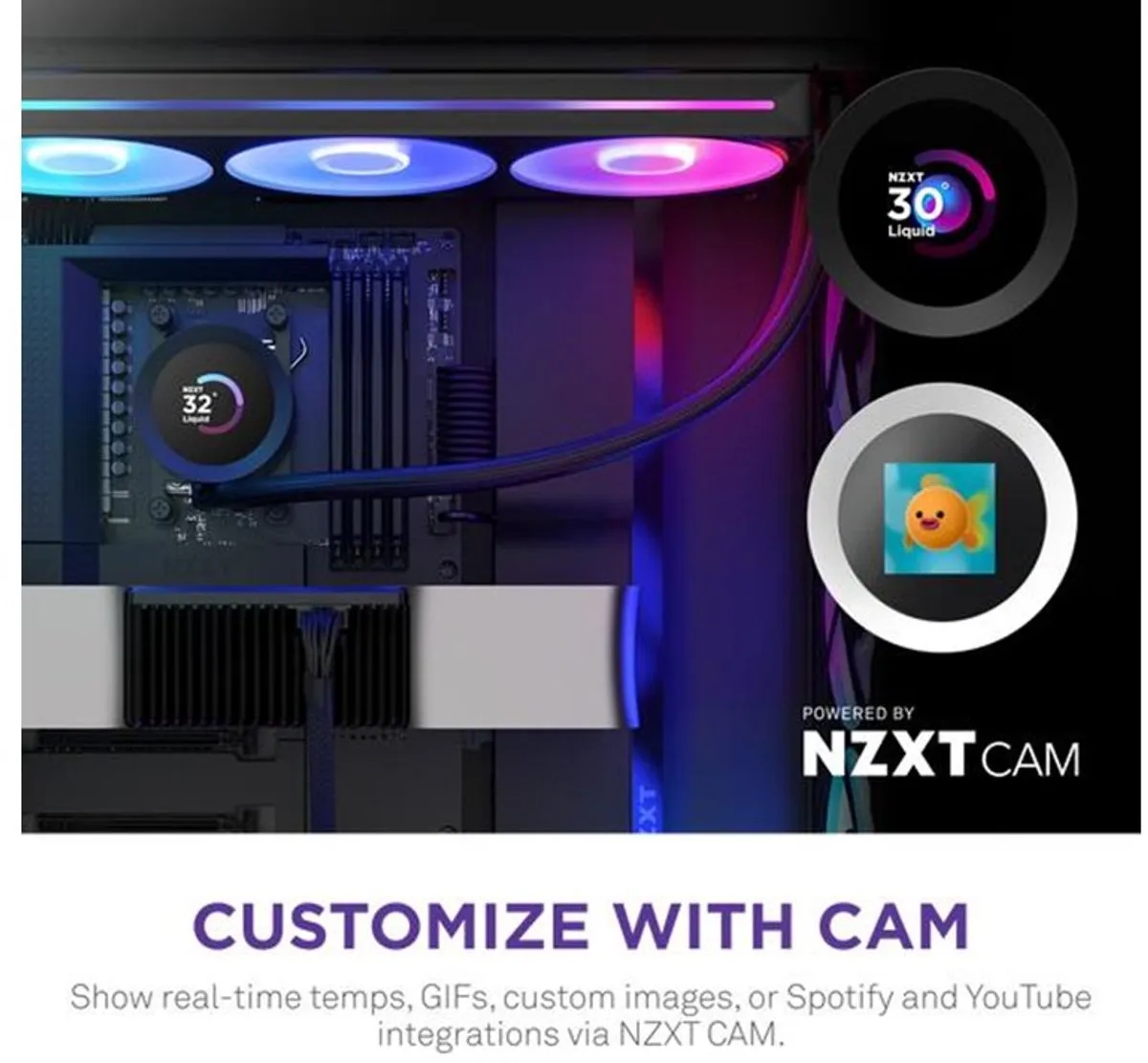 NZXT Kraken Plus 360 RGB RL-KR360-B2 - 3 Ventilatoren - Zwart