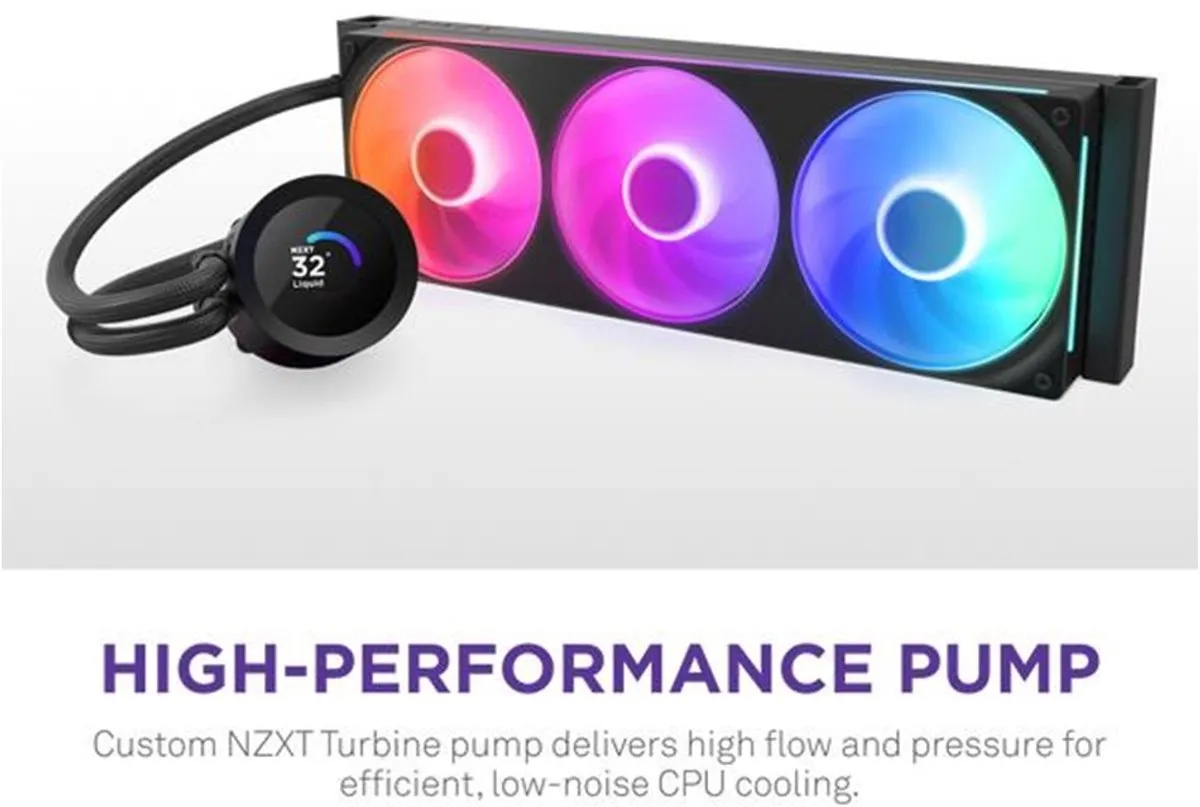 NZXT Kraken Plus 360 RGB RL-KR360-B2 - 3 Ventilatoren - Zwart