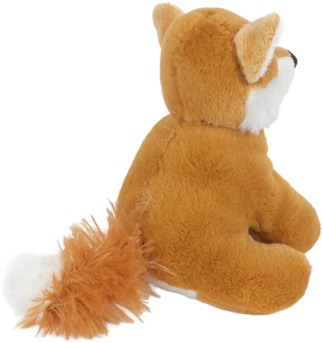 PIA Pluche Vos Knuffel Zittend 12cm - Oranje/Wit