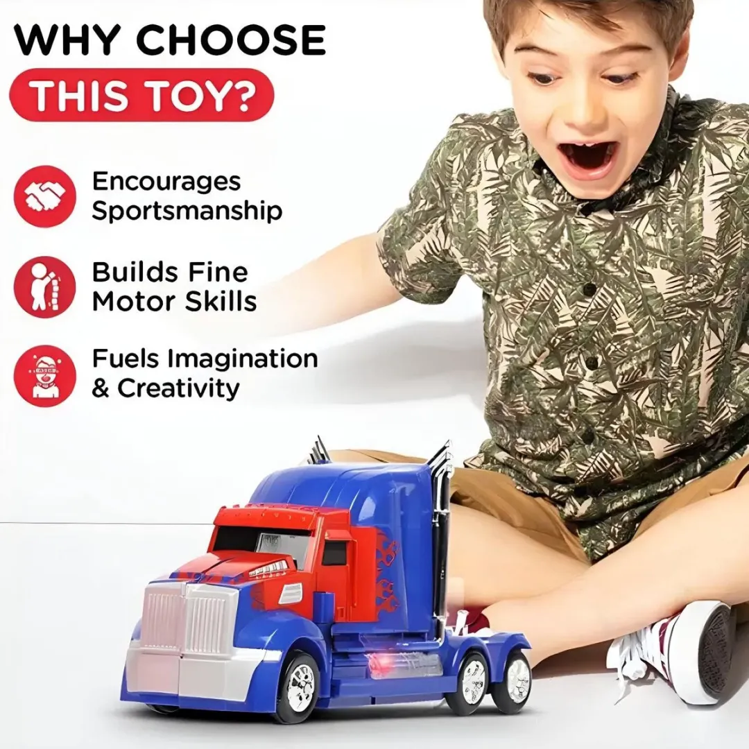YJ Toys Robot Truck 2-in-1 2036-FW - Transformerend Voertuig - 24cm - Zwart