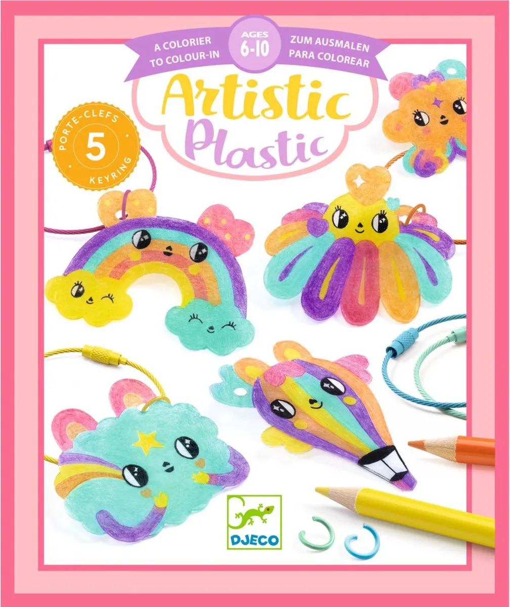 Djeco Kawaii Sleutelhanger Knutselset - Meerkleurig