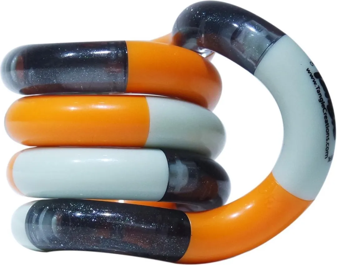 Tangle Junior Classic - Oranje/Grijs - The Original Fidget Toy