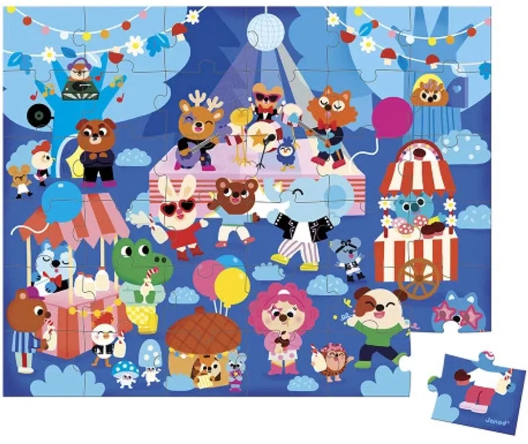 Janod Feest Tijd Puzzel 36 Stuks - Multicolor