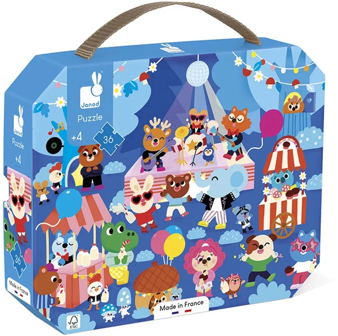 Janod Feest Tijd Puzzel 36 Stuks - Multicolor