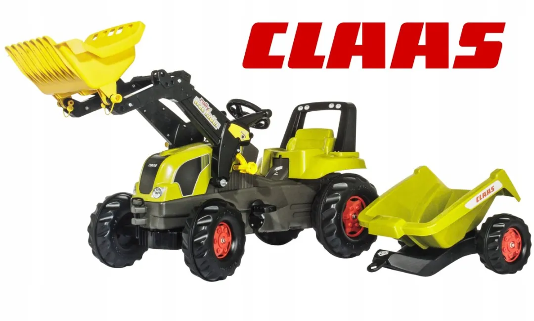 Rolly Toys Claas Traktor met Aanhanger - Trappertje