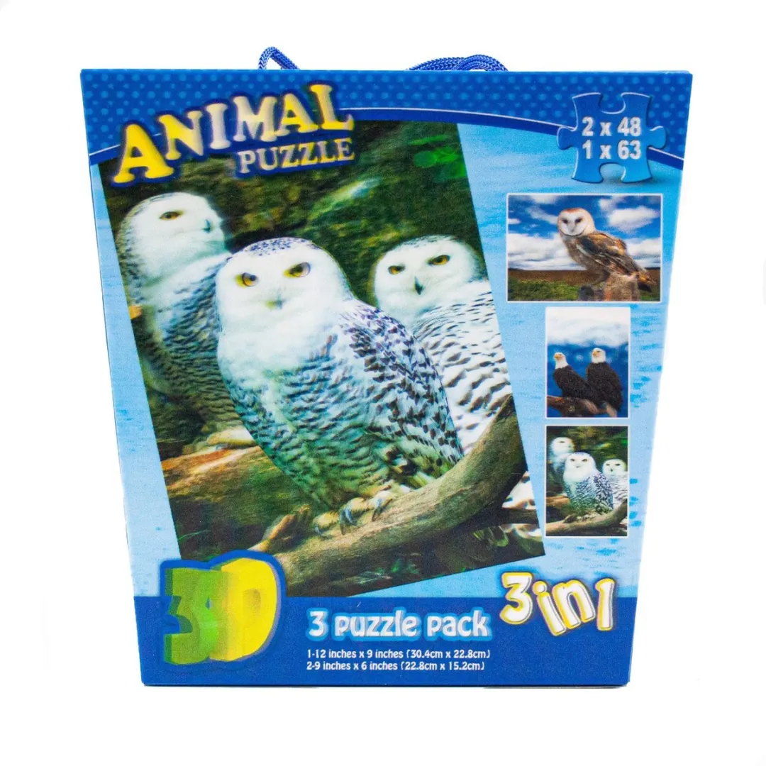 PIA Soft Toys Vogels Uilen en Adelaars 3D Puzzel