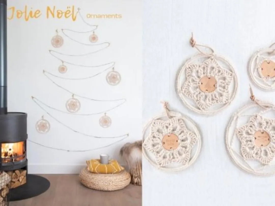 Durable Kerst Ornamenten Haakpakket Jolie Noël - Ivoor