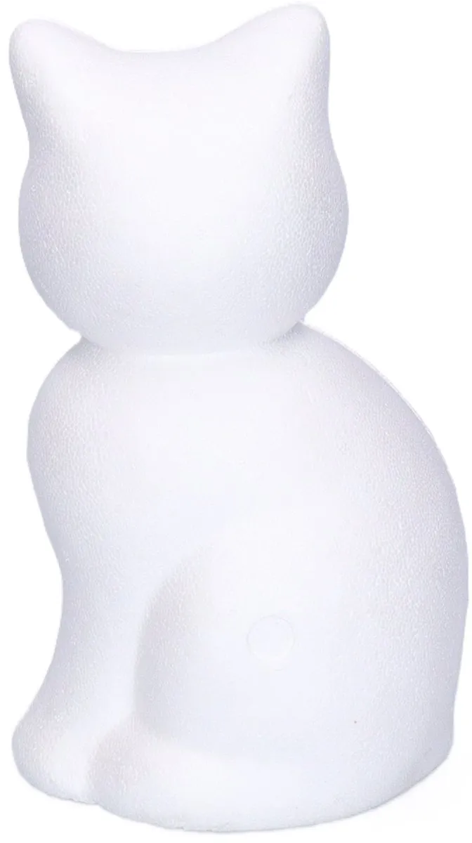Rayher hobby Piepschuim Poes/Kat - 23cm - Wit