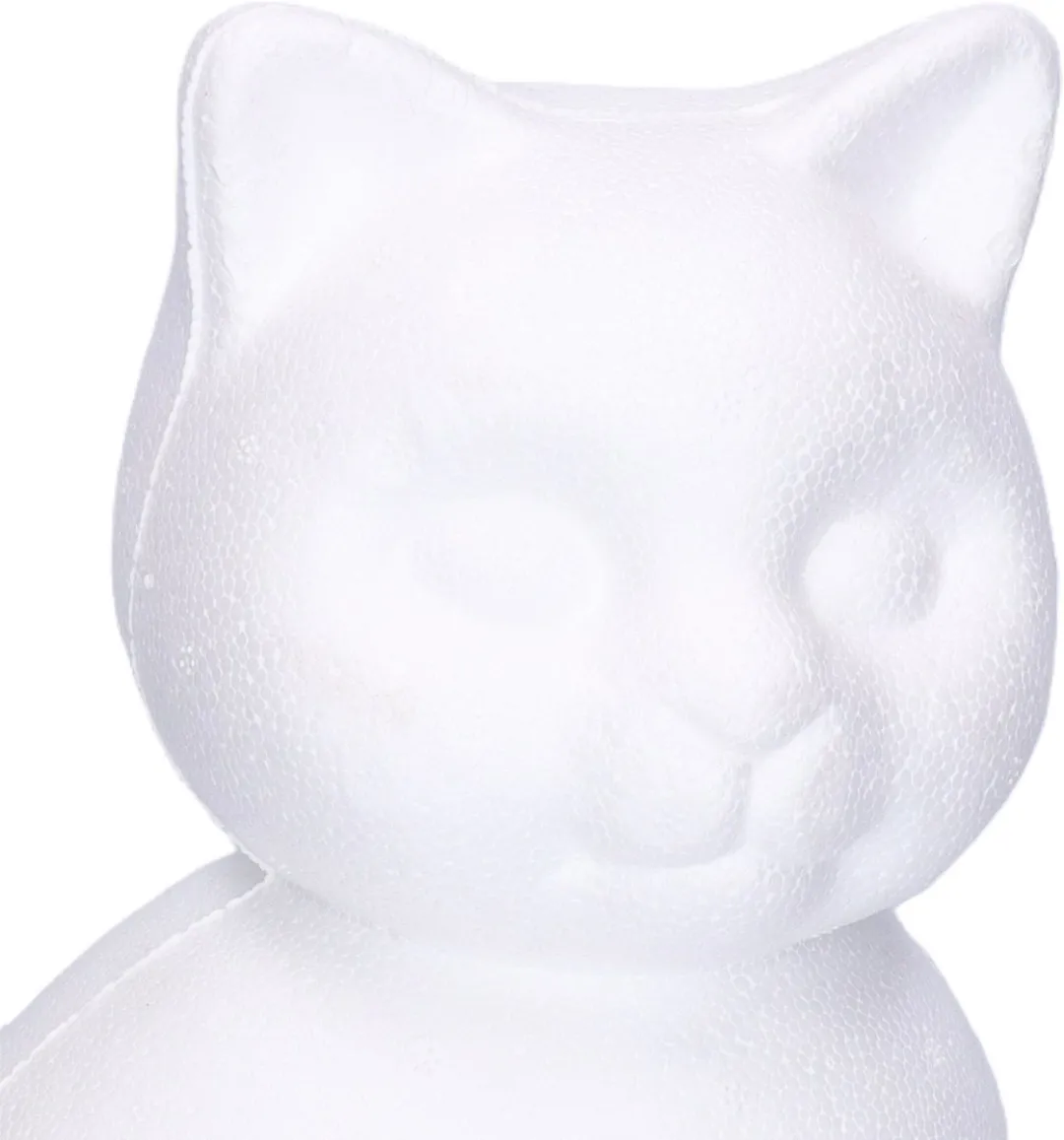 Rayher hobby Piepschuim Poes/Kat - 23cm - Wit