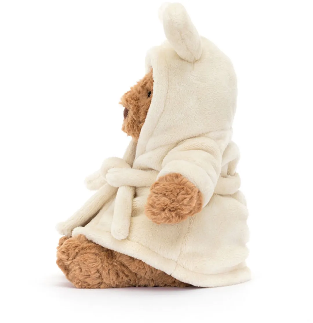 Jellycat Knuffels - Bartholomew Bear Bathrobe Outfit - Beer in Badjas - Teddybeer - Knuffelbeer - Knuffel - 31 cm - Geschikt voor alle leeftijden