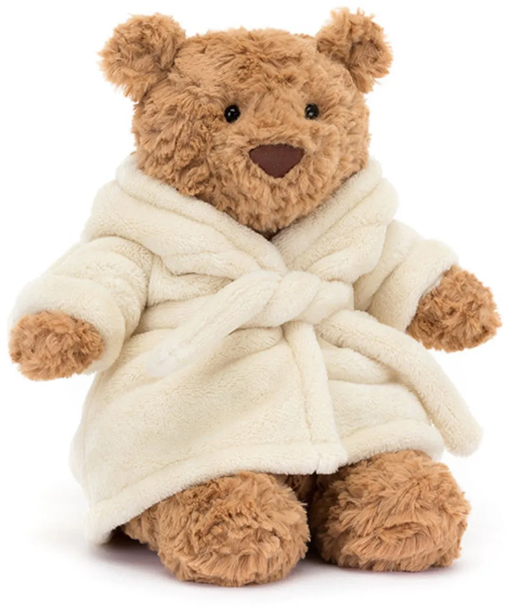 Jellycat Knuffels - Bartholomew Bear Bathrobe Outfit - Beer in Badjas - Teddybeer - Knuffelbeer - Knuffel - 31 cm - Geschikt voor alle leeftijden