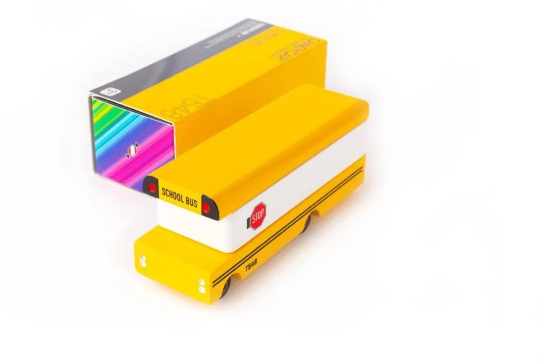 Candylab Candycar World School Bus T548 - Houten Speelgoedbus 3+ - afbeelding 6 van 6