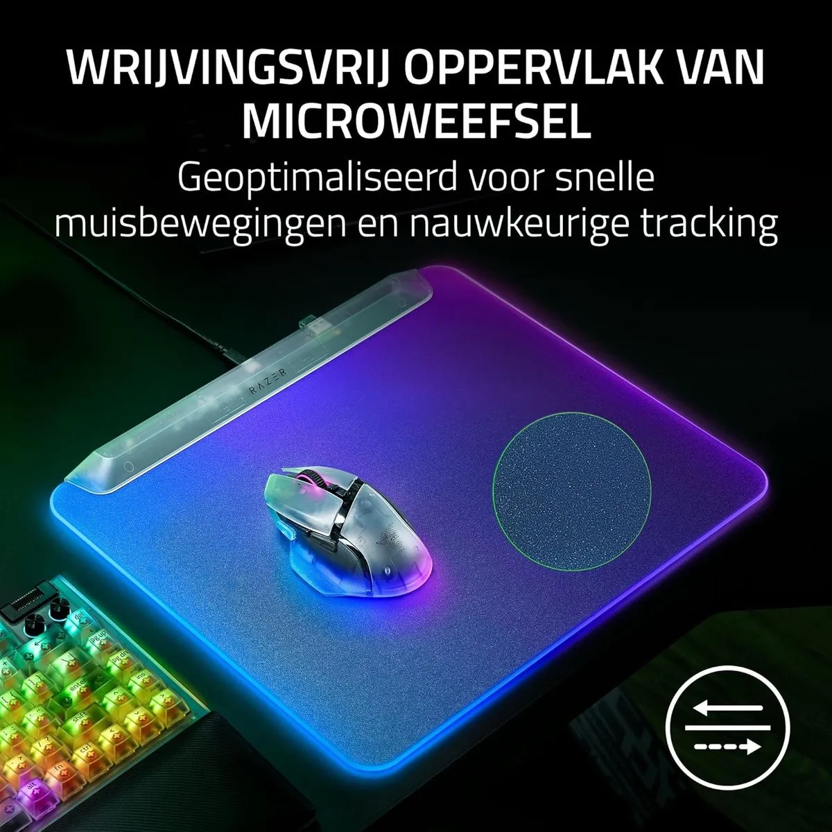 Razer Firefly V2 Pro Gaming Muismat - RGB - Phantom Wit