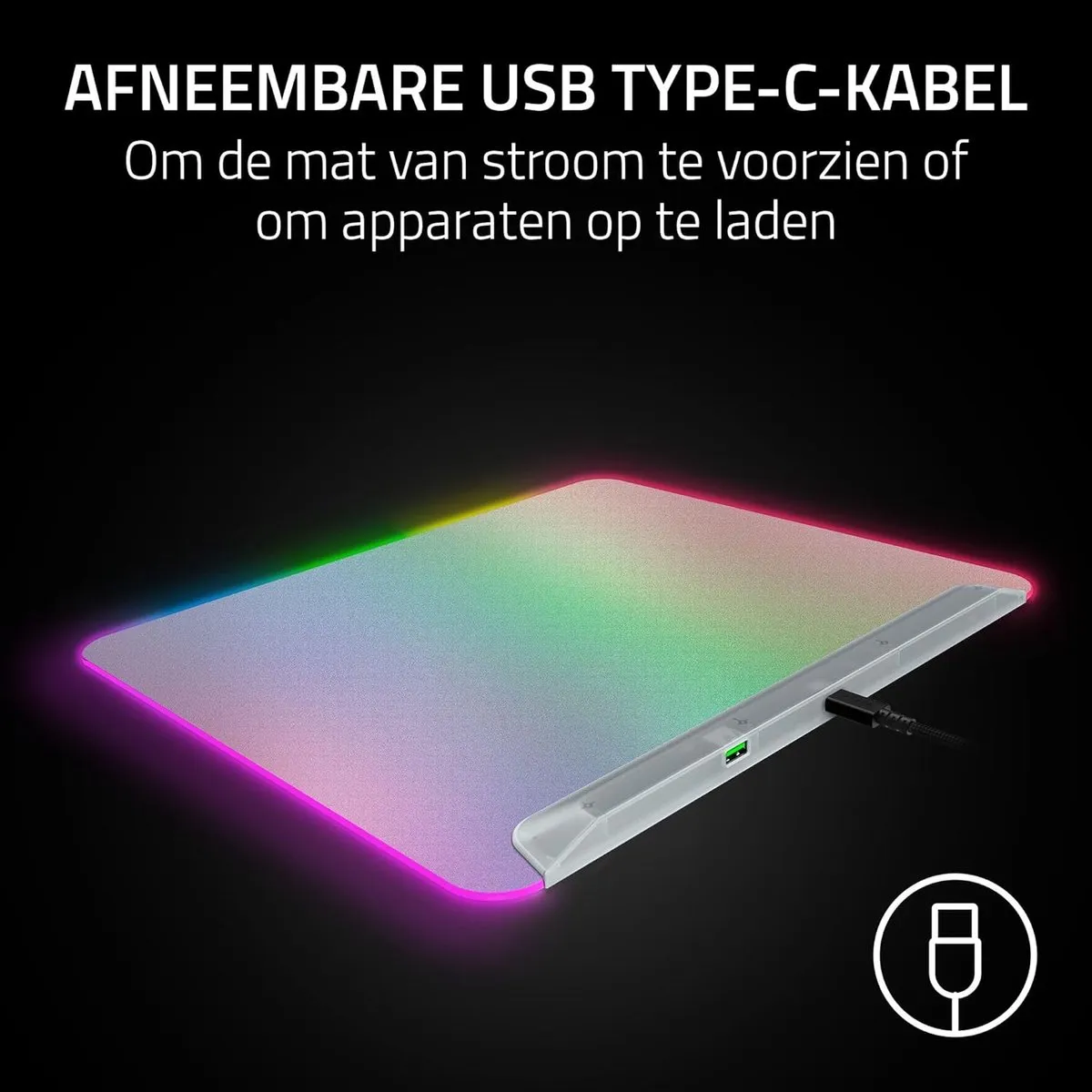 Razer Firefly V2 Pro Gaming Muismat - RGB - Phantom Wit